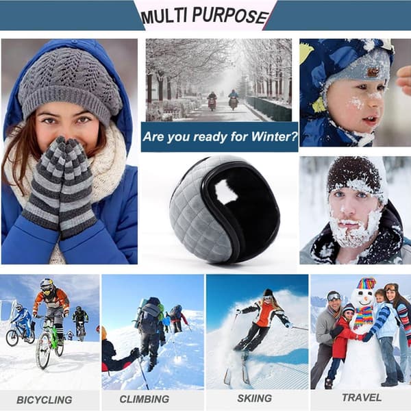 Unisex Hopfällbara Öronmuffar Polar /kints Vinter Öronvärmare gray