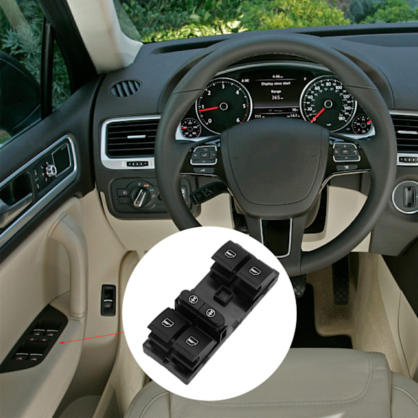 Auton sähköikkunan pääkytkin, etuohjaimen painike, 7L6959857E, korvaava Seat Alhambra 2011-2016