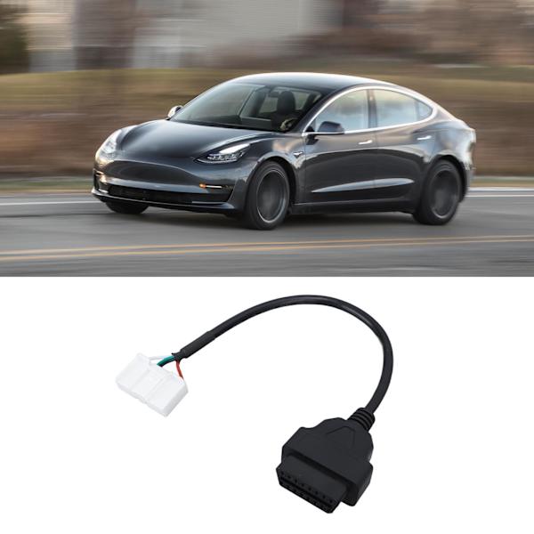 OBD 16-pins til 26-pins Adapterkabel Høy Fleksibilitet Stabil Overføring Erstatning for Tesla Model 3 Y