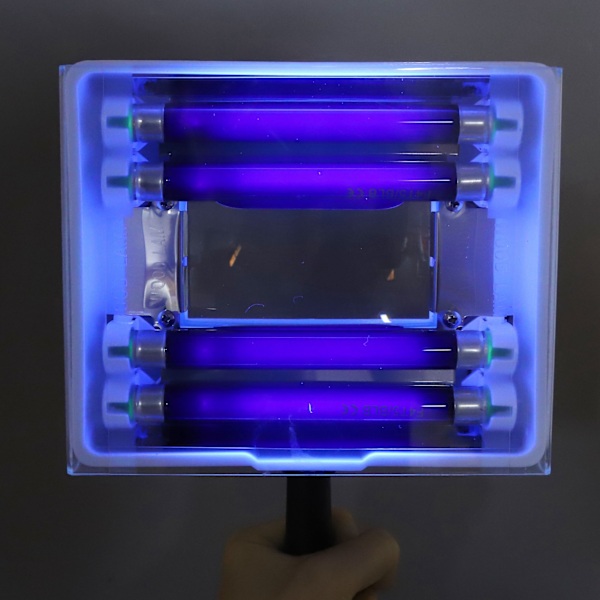 Hudanalysatorlampe for å identifisere tydelig - Håndholdt, bærbar UV-forstørrelseslampe for hudtesting for skjønnhetssalonger, EU-plugg 220V