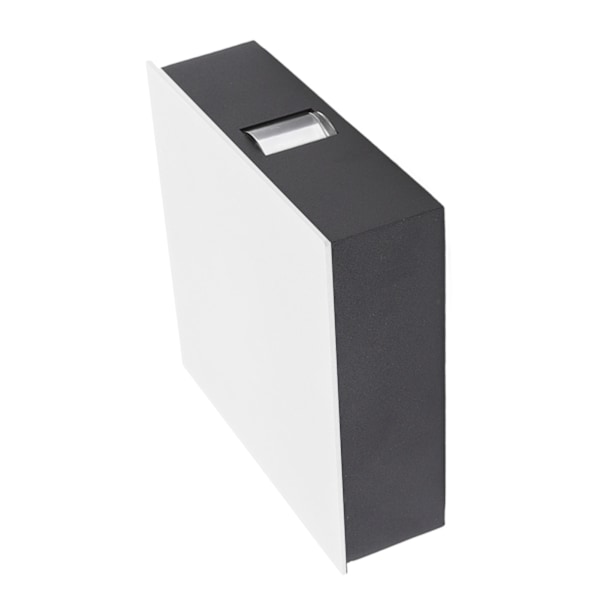 Vägglampa LED Aluminium Varmvit 6W 2LED Lysande Upp och Ner Dekorativ Vattentät Vägglampa AC85 till 265V Fyrkantig Vit Skal