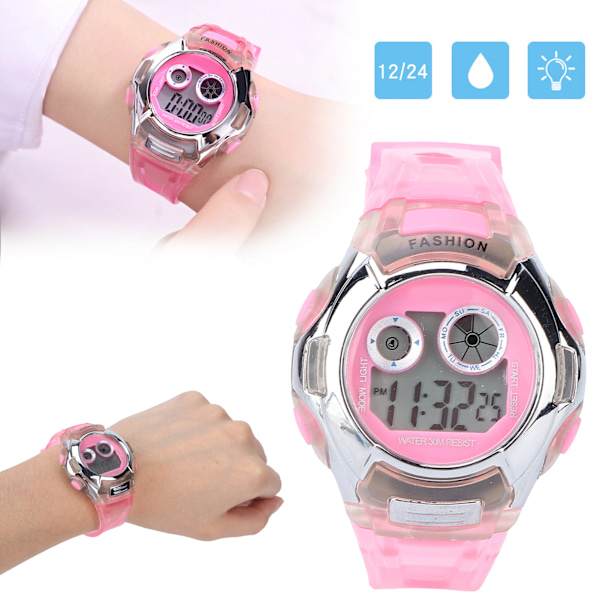 Kids Watch Multifunctional Outdoor Sports Digital Electronic Watches for ChildrenPink