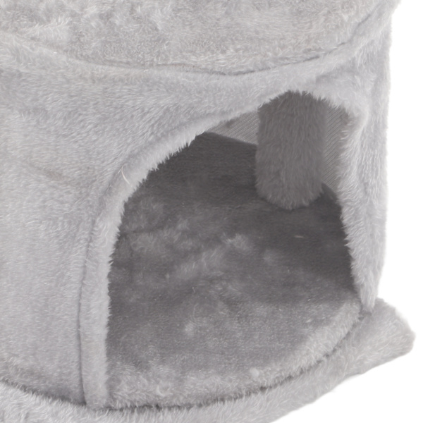Kattestre Spacious Space Multi Layer Kattenskrape Tårn Lekeutstyr med Hengende Plysjball for Alle Sesonger