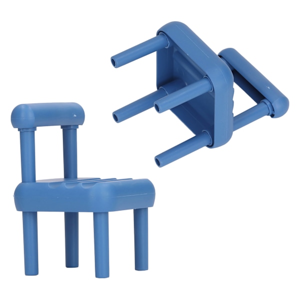 10 st 1:12 Miniatyrdockhusmöbler Stol Rik Detaljer Realistisk Miniatyr Matstol Set för Fotorekvisita Royalblue