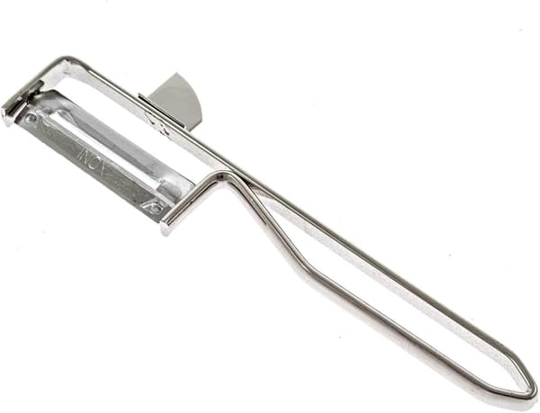 Oplev problemfri køkkenforberedelse med ultraskarpt rustfrit stålblad, dobbelte zigzag-blade til multifunktionel skrælning, ergonomisk design sikrer