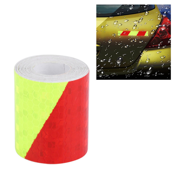 5cm * 3m Reflekterende Advarselstape Sticker Strip Dekal til Bil (Fluorescerende Rød)