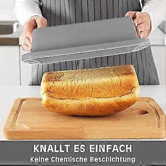 Rektangulär Silikon Bröd Bakning Konditori Kakform Non-Stick, 27 X 13 X 6,5 Cm Röd - Grå