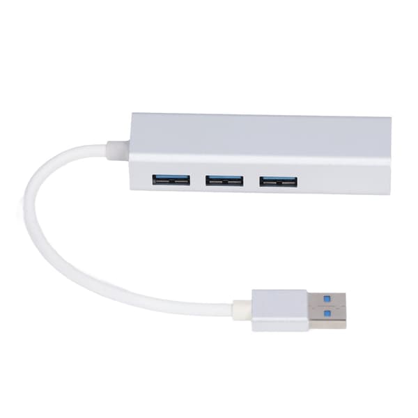 Gigabit Ethernet-adapter med USB-hub, kompakt design, lavt strømforbrug, hurtig dataoverførsel, superhurtig data, pålidelig netværksforbindelse til Windows
