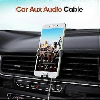 Holdbart 3,5 mm han til han stereo aux-kabel til bilstereo - flettet design