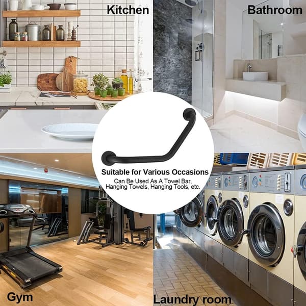 Trygghet, rostfria säkerhetsgrepp för badrum med böjd design för förbättrat grepp