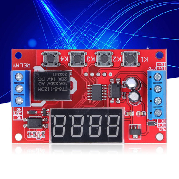 12V Relämodul Digital Tidfördröjning Programmerbar Triggerbrytare med Optokopplare Isolering