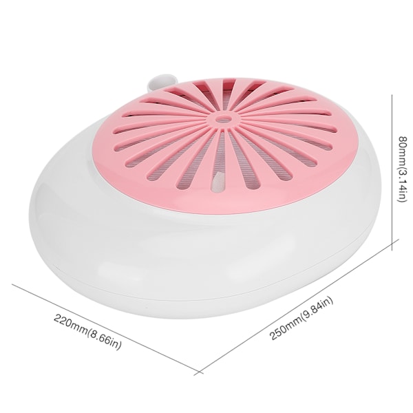 Negldustsamler Kraftig Neglsuger Støvsugemaskin Belysning Manikyrsett Rosa EU-kontakt