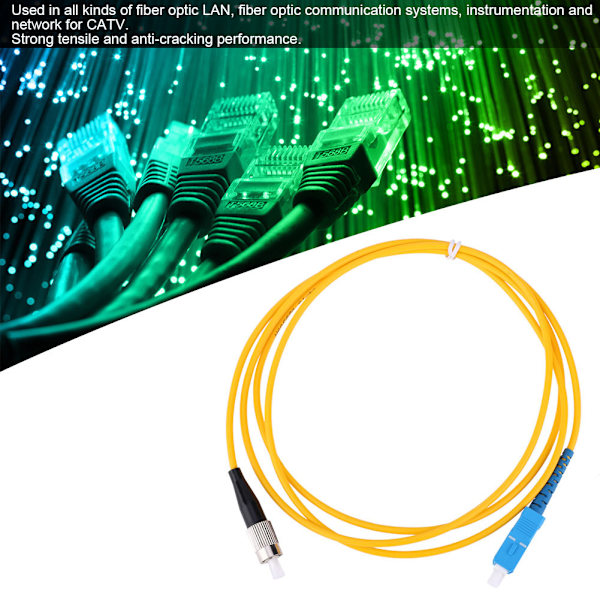 5 st Fiber Jumper SC FC Single Mode Kärnfiberoptisk Kabel Patch Cord för Nätverk