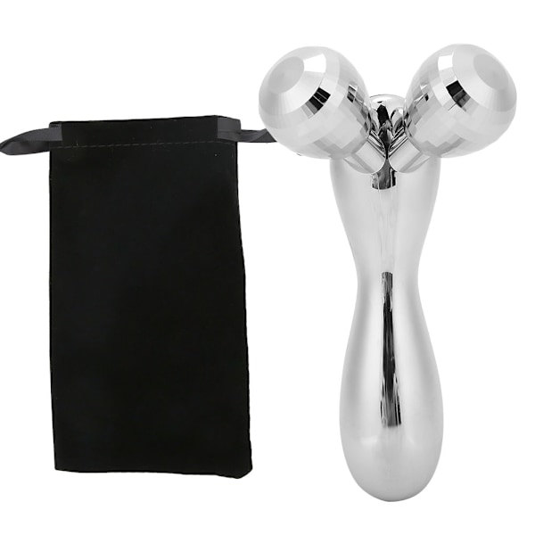 3D Massage Roller Ansiktsavsmältning Åtdragande Ansiktskroppsskönhetsmassagerare Silver