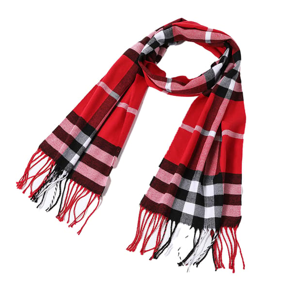 Rutete vinterskjerf for barn style3