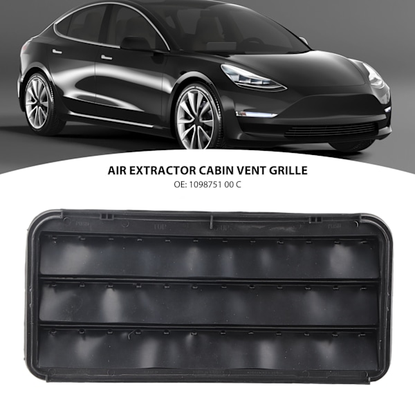 Luftudtrækskabineventilgitter Forbedret luftcirkulation ABS-plast 1098751 00 C Udskiftning til Tesla Model 3