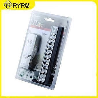 RYRA 10 I 1 USB 2.0 Hub USB C Højhastigheds Multi Splitter Multi-port Dockingstationer