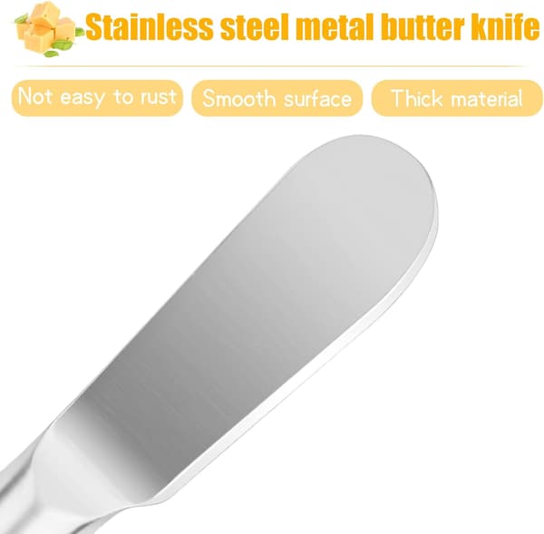 Ostespreder Sæt Rustfrit Stål Materiale Multipurpose Oste- og Smørspreder Knive Med Ergonomisk Design Og Børstet Finish Til Smøring