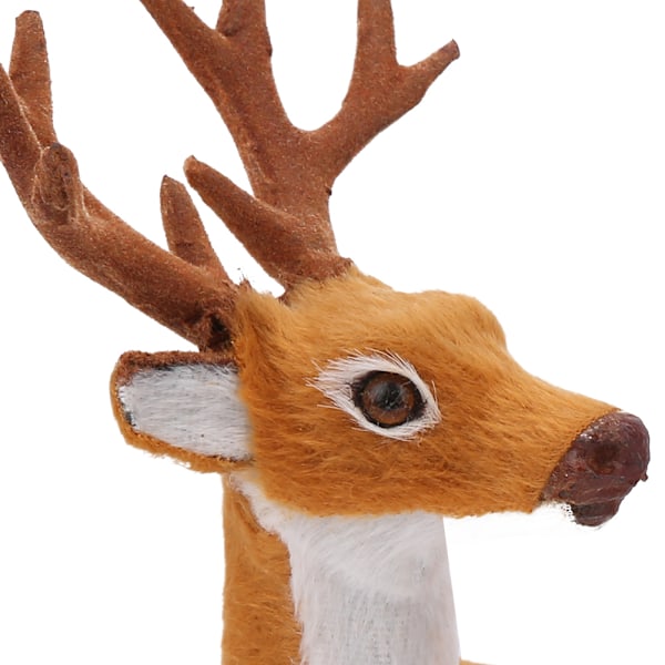 Julemini Plys Hjorte Model Dekoration Børn Simulation Hjorte Legetøj Skrivebords Ornament Lille Hjorte + Stor Hjorte
