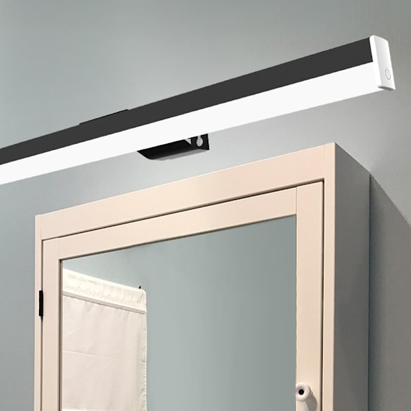 Modern LED Vanity-lampa för att lysa upp vardagsrum, matt svart finish aluminiumkonstruktion med justerbar ljusramp för modern inredningsdesign