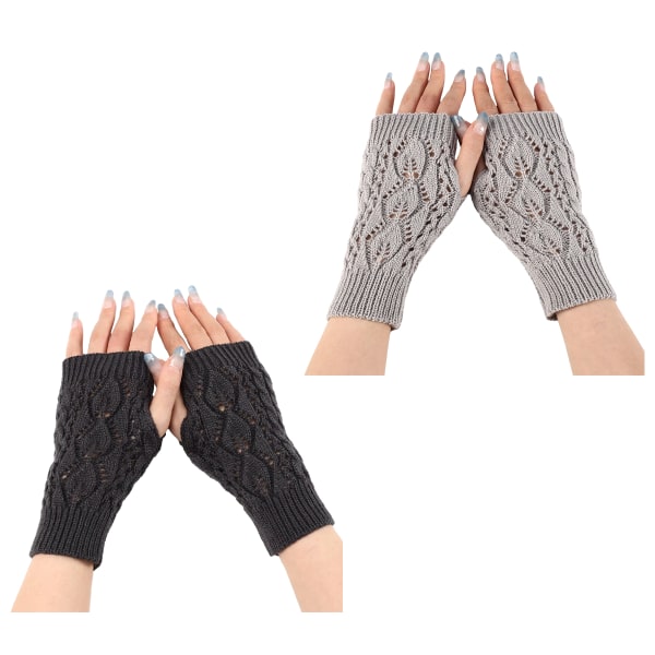 Fingerløse varme handsker med tommelfingerhul Hyggelig Klassisk Fashion Stre