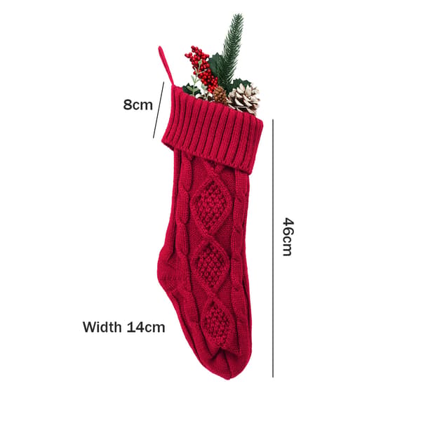 Julstrumpor Godisväskor Present Eldstad Julgran Strumpa Ornament (1-pack) Style 1