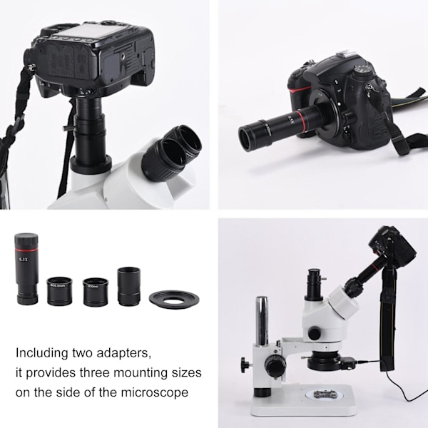 Linsadapter 0.5X Legering Mikroskopadapter med Koppling Digitalkamera Linsfäste Adapter för Nikon T2