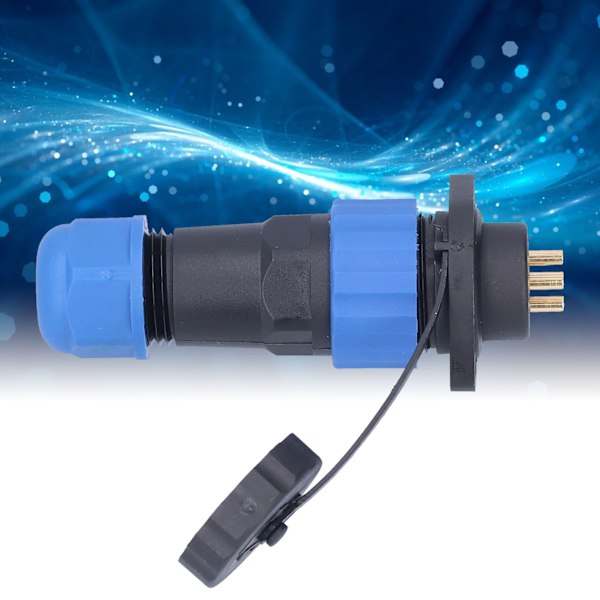 IP68 Vandtæt Stikdåse Flans Aviation Strømforbindelse Industriel Adapter AC380V SP207 Pin (380V 10A)