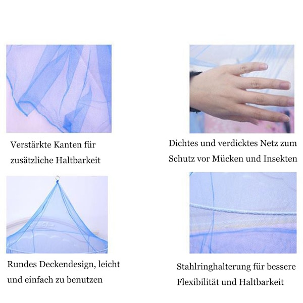 Perfekt Gåva, Dekorativa Färger För Din Drömska Sänghimmel, Enkel Installation Bärbar Prinssesshimmel Med Fint Nät Skydd