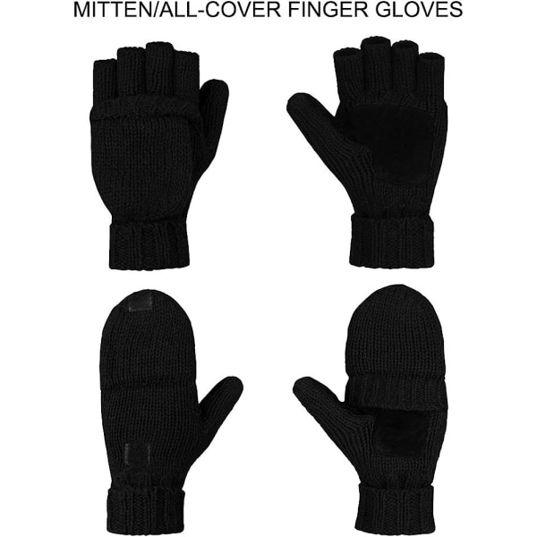 VBIGER Winter Gloves Lämpimät villaiset lapaset, joissa cover