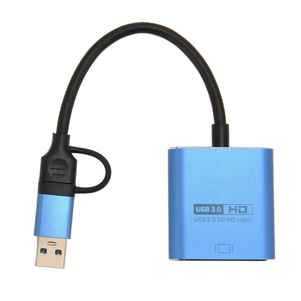 HD Video Capture-kort för spel och streaming, stöder 1080P 60FPS med låg latens Plug and Play-installation, kompatibel med PC Mac PS4 Xbox Switch OBS