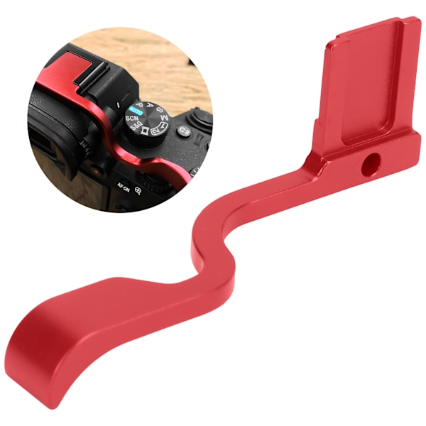 Aluminum Alloy Finger Hot Shoe Thumb Grip Handle Holder for Sony A7R4 Camera AccessoryRed