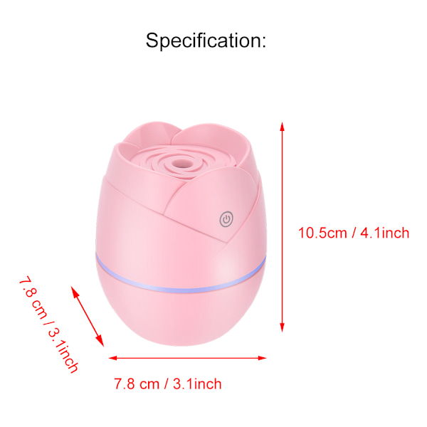 Rosa søt skrivebordsdiffuser luftfukter USB mini luftfukter vannspray