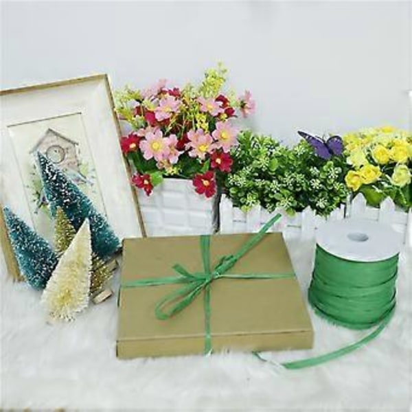 Papir Raffia Bånd 210m Farverigt Holdbart Genanvendeligt Raffia Snor til Blomsterhandlergaver