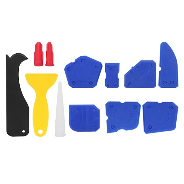 12-pack Plasttätningsverktyg, Spackelspruta, Fogskrapa, Glaslimningsverktyg, Sats för Formning, Fogning, Silikon