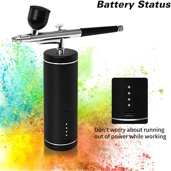 Masterpiece Creator Airbrush Kit, Två Anslutningslägen & Högtryckssprutpistoler, Portabel för Konstsessioner Utomhus & Studioarbete