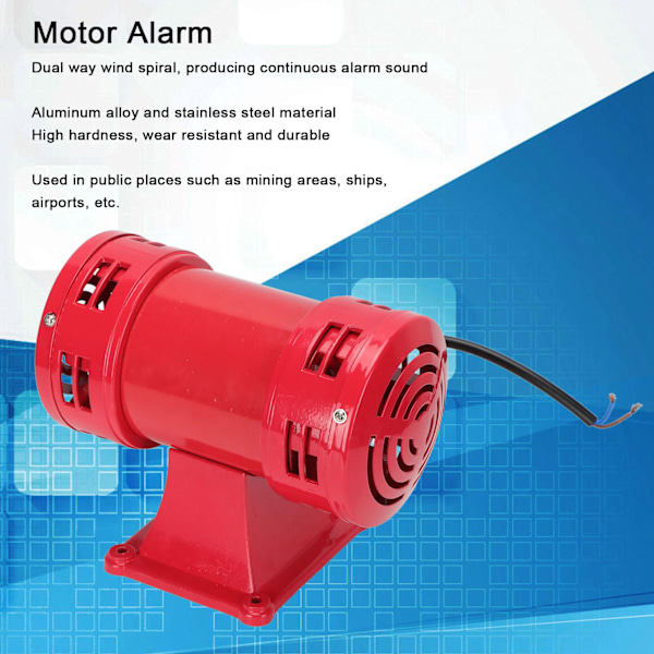 Motorlarm Dubbelriktad 135dB Hög Decibel Kontinuerligt Ljud Elektrisk Luftraidsiren AC 220V MS‑490