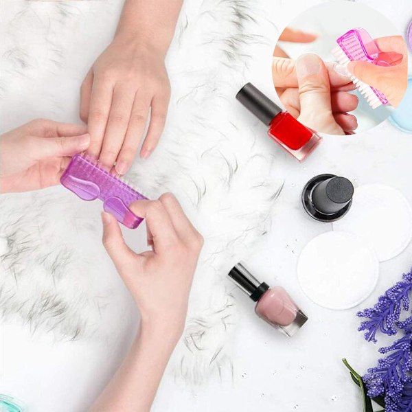 Nagelborste Skrubbset, Multifunktionella Nagelborstar för Händer och Fötter, Ergonomiskt Designade med Starka Färger för Enkel Identifiering