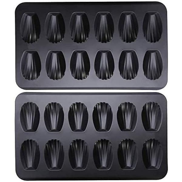 2-pack non-stick bakformar, 12-kopps kraftiga skalformade bakformar.