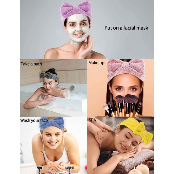 Pandebånd til vask af ansigt, ansigtsmakeup pandebånd, spa pandebånd