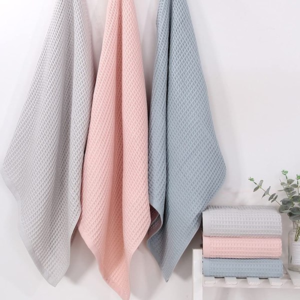 Stilrena Våffelvävda Köksdukar, Superabsorberande, 100% Bomull, Ultramjuka, Snabbtorkande, Flera Färgalternativ, Miljövänligt Set