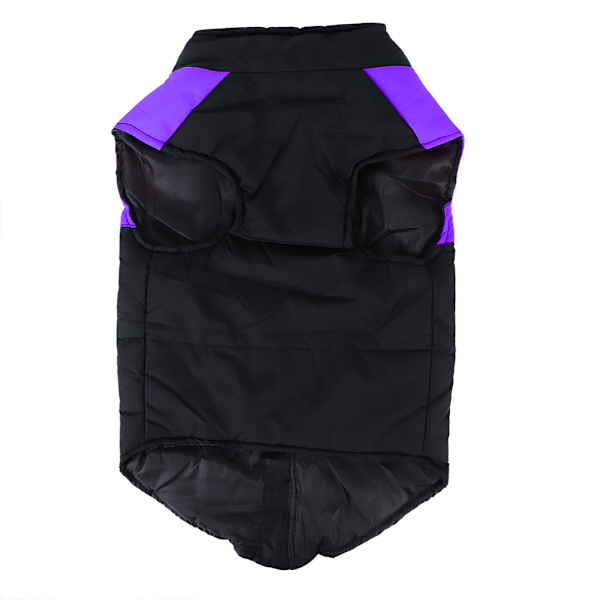 Polyester Lilla Vandtæt Dunjakke Vest Tøj Tykkere Varmt Frakke til Store Hunde (3XL)