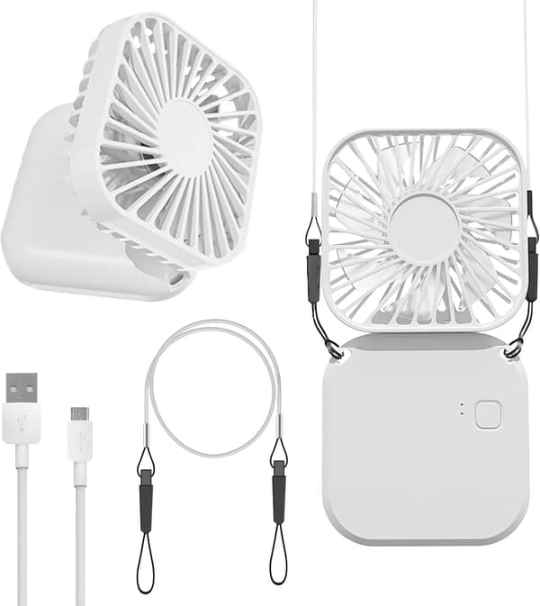 Smart Køleledsager, Multifunktionel Ventilator Med Foldbart & Bærbart Design, Sikkert Og Robust Materiale Til Pålidelig Brug, Bærbar Halsventilator Med