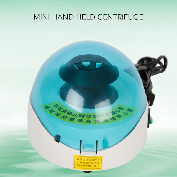 Minisentrifuge Håndholdt Lav Støy ABS 4000RPM Benketopsentrifuge EU-Plugg 220V