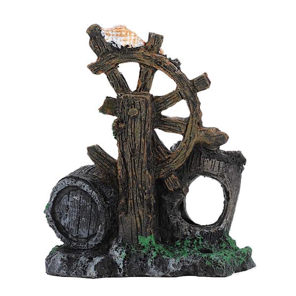 Simulert Akvarium Hule Ornamenter Vindhjul Tønne Landskap Akvarium Dekorasjon Vindhjul Tønne
