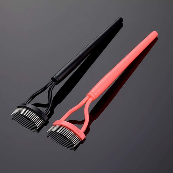 Mascara Børste Applikator, Øjenvippe Kam med Foldbart Design, Rustfrit Stål Tænder for Præcision, Beskyttende Cover for Opbevaring, Ideel til