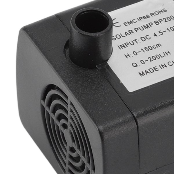 USB-driven Solardriven Sänkbar Vattenpump för Damm, Akvarium, Fontän, DC4.5‑10V 200L/H