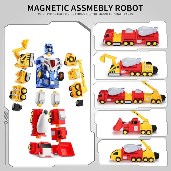 STEM Pædagogisk Legetøj, Nem Samling til Dinosaurrobot, Træk Tilbage Design Til Indendørs Aktiviteter, 3-8 År (Byggekøretøjsfigurer,