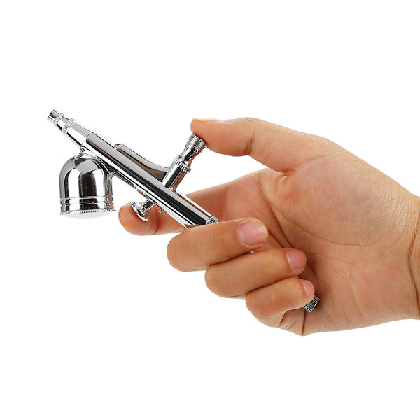 Gravity Feed Dobbelvirkende Airbrushsett Sprøytepistol For Kakedekorering/Neglekunst (130S)
