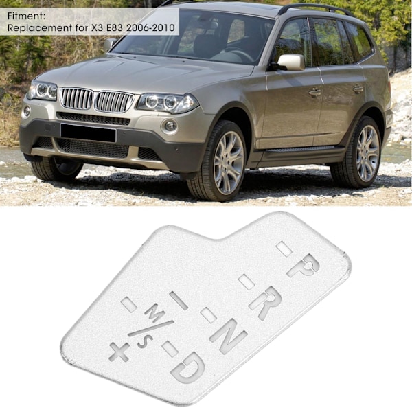 Bil Centerkonsol Gearskifte Display Sequins Trim Aluminium Legering Interiør Tilbehør Udskiftning til X3 E83 2006‑2010